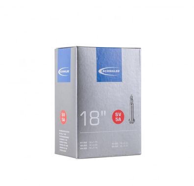 Schwalbe Fahrradschlauch SV5A 18 Zoll (47/60-355) mit 40 mm Sclaverandventil, geeigne