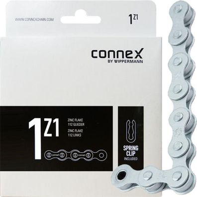 ConneX 1Z1 1s Kette 112 Glieder silber - rostgeschétzte Einzelgang-Kette