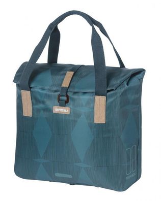 Basil Elegance Fahrradshopper, 20-26L, estate blau, recyceltes PET, wasserabweisend,