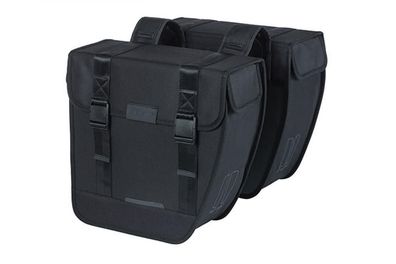 Basil Tour Fahrrad Doppeltasche 28L schwarz - wasserabweisend & formstabil mit Univer
