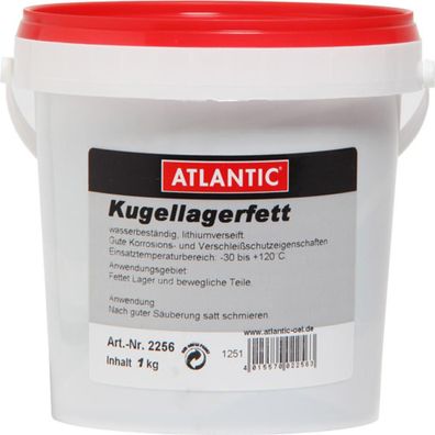 Atlantic Kugellagerfett Eimer 1kg 2256 - Hochleistungs-Schmierfett fér Kugellager