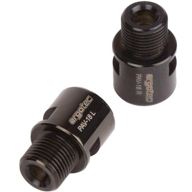 ergotec Humpert Pedal Achsverlängerung Paar schwarz 18mm 06019101 - Pedalachsen - Ped
