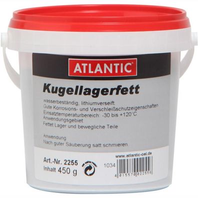 Atlantic Kugellagerfett Eimer 450g 2255