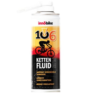 Innobike Pflege- und Schutzspray 106 Ketten-Fluid Plus Spréhdose 300ml mit Pinselaufs