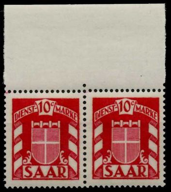 SAAR Dienstmarken Nr 33 postfrisch WAAGR PAAR ORA X7C78C2