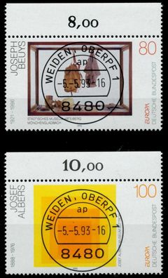 BRD BUND 1993 Nr 1673-1674 zentrisch gestempelt ORA X7DBEA6