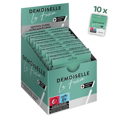 Demoiselle Ultra Slim Filter MenthoI, 3,8mm, 10 Packungen à 100 Stück
