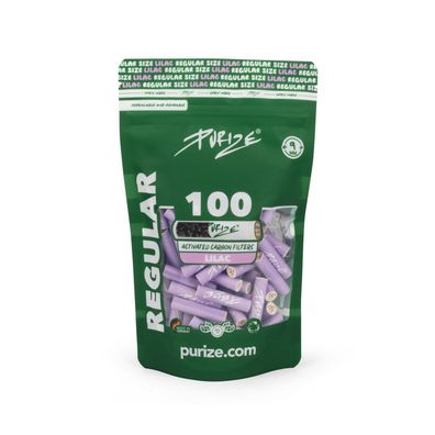 Purize Aktivkohlefilter Regular Lilac, 100 Stück