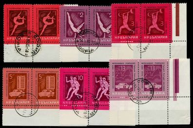 Bulgarien Nr 1558-1563 zentrisch gestempelt WAAGR PAAR ECKE-U X92A2BA