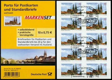 BRD BUND Folienblatt Nr FB14a #2850 gestempelt MH X70F37E