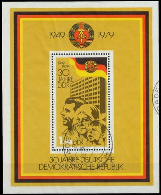 DDR BLOCK Kleinbogen Block 56 gestempelt X0F168E