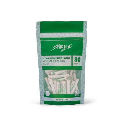 Purize Aktivkohlefilter XTRA SLIM LONG SIZE, white 50 Stück