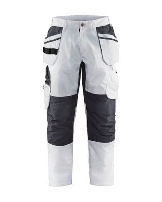 Blakläder® Malerhose mit Stretch Weiß/Dunkelgrau 1096 1330