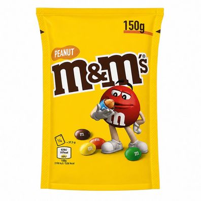 M&M's Peanut, Schokolinsen mit Erdnüssen 150g Beutel