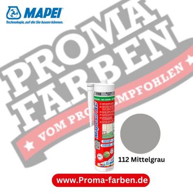 Mapei Mapesil AC 310ml Silikon-Dichtstoff 112 Mittelgrau