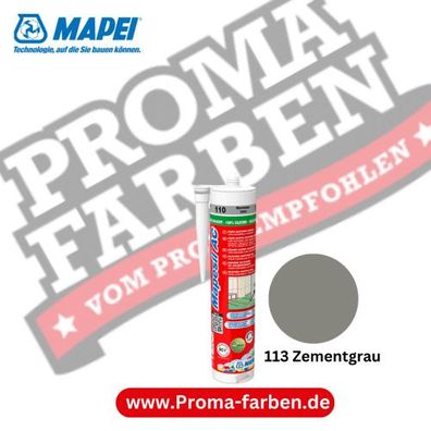 Mapei Mapesil AC 310ml Silikon-Dichtstoff 113 Zementgrau