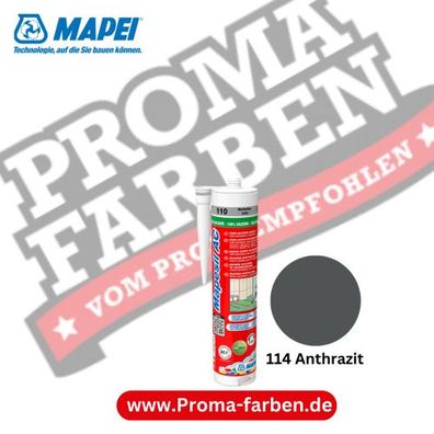 Mapei Mapesil AC 310ml Silikon-Dichtstoff 114 Anthrazit