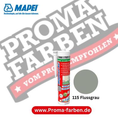 Mapei Mapesil AC 310ml Silikon-Dichtstoff 115 Flussgrau