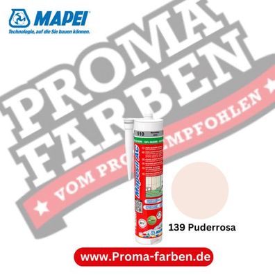 Mapei Mapesil AC 310ml Silikon-Dichtstoff 139 Puderrosa