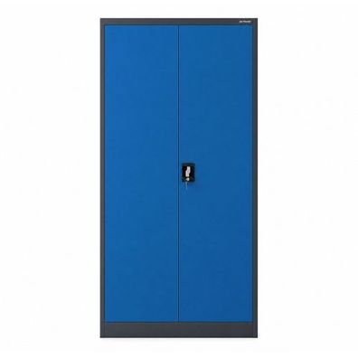 Metallschrank mit Stauraum, anthrazit-blau: TOMASZ, 900 x 1850 x 450 mm