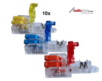 Neuheit 10x Verbindungsklemme Abzweigverbinder Kabelverbinder Kabeldiebe gelb