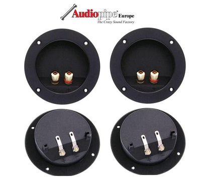 2x Lautsprecherterminal rund 105mm Terminal 2- polig TOP Preis !!!