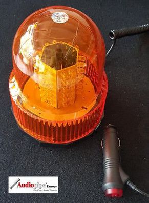 Gelbe 72x LED 12V Rundumleuchte Warnleuchte Blitzleuchte Magnetfuß 2 Programme