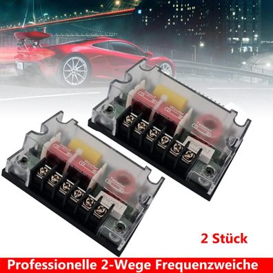 2x Audiopipe 400 Watt 2-Wege Frequenzweiche Weiche Bass Hochtöner 4 ohm TOP