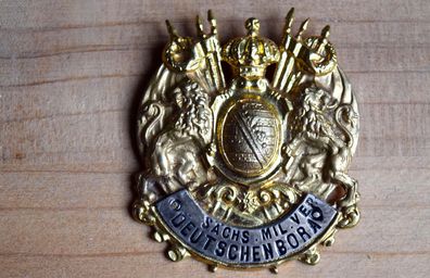 Sachsen Abzeichen Mitgliedszeichen Militärverein Deutschenbora Antik Alt Orden