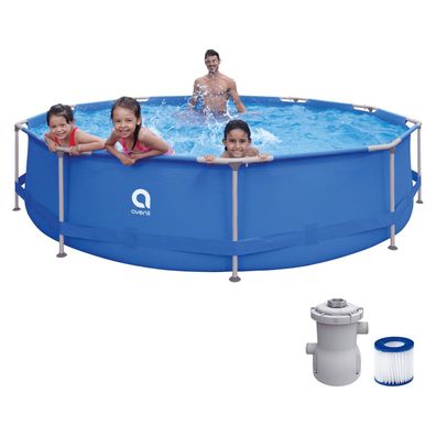 Swimmingpool Rundes Aufstellbecken Avenli 366 x 76 cm - Set mit Zubehör