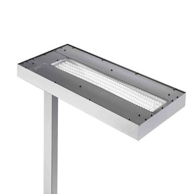 ALCO LED Stehleuchte 2 x 168 LED´s 80W Aliminium silberfarben Raster 4.000K 9080-2