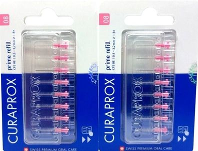 2 x 8 Curaprox Interdentalbürsten prime CPS 08 rosa 8er