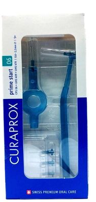 Curaprox Prime Plus Starter 5x CPS 06 türkis grün Interdentalbürsten 2 Halter