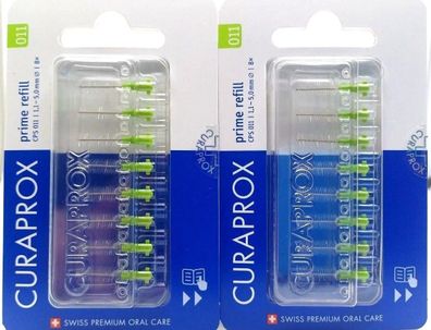 2 x 8 er Curaprox prime CPS 011 refill in einer Spender-Box