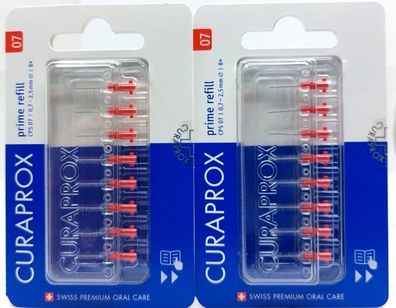 2 x Curaprox prime CPS 07 refill 8 Stk in einer Spender-Box neu