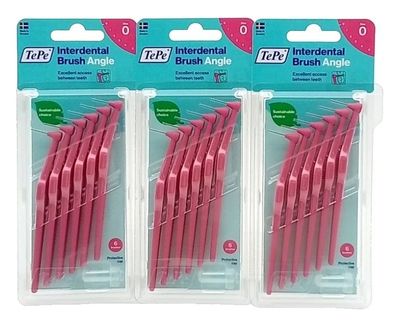 3x TePe Angle Interdentalbürsten pink 0,4mm 3x6 Stück