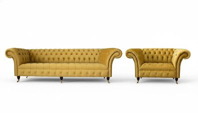 Sofagarnitur 3 + 1 Sitzer Set Design Sofas Polster Couchen Moderne