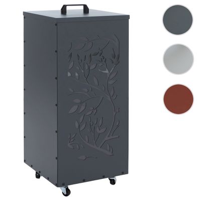 Pelletbehälter HWC-Q30 Ranken, Pelletbox Aufbewahrungsbox, Rollen Füße 86x37x37cm