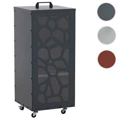 Pelletbehälter HWC-Q30 Waben, Pelletbox Aufbewahrungsbox, Rollen Füße 86x37x37cm