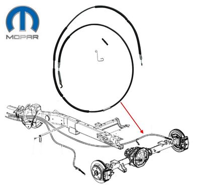 Handbremsseil hinten rechts RAM 1500 Bj:02-08 Länge 306cm MOPAR