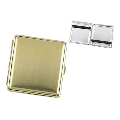 Angelo Metall Zigarettenetui, Gold mit Gummibändern für bis zu 20 Zigaretten