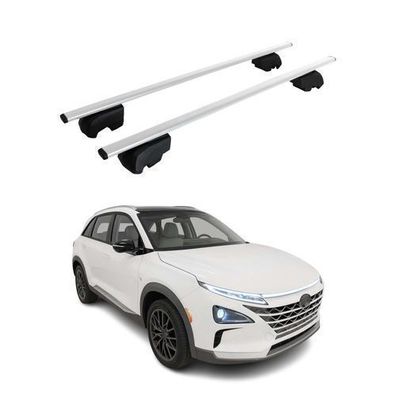 Dachträger für Hyundai Nexo 2019-2025 Grundträger Metall Silber ABE 2x