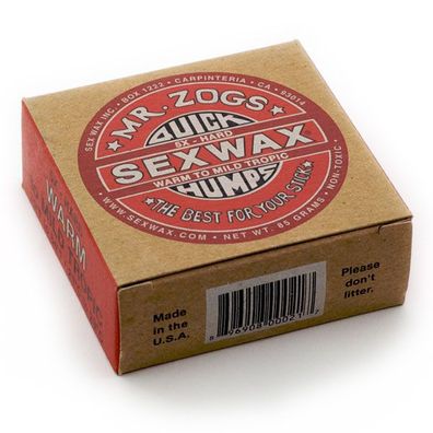 MR. ZOGS SEXWAX Surfwachs Quick Humps hard 21°C bis 29°C