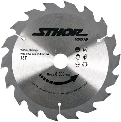 Scie circulaire en carbure d160 t18 d20