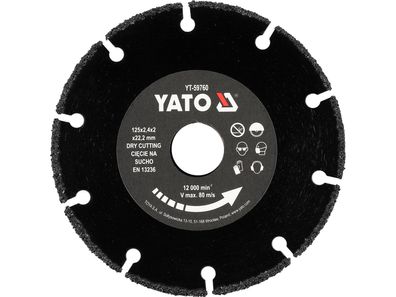 Trennscheibe für Holz 125x22,2 mm, Hartmetall, Trockenbetrieb
