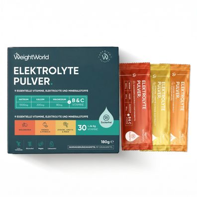 WeightWorld Zuckerfrei Elektrolyte Pulver - 1280mg Electrolyte pro Beutel