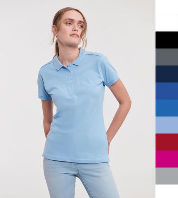 Russell Europe Damen Polohemd Premium Shirt Ladies Stretch Polo NEU