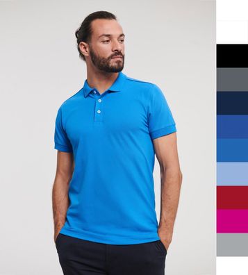 Russell Europe Herren Polohemd Premium Shirt Men's Stretch Polo NEU