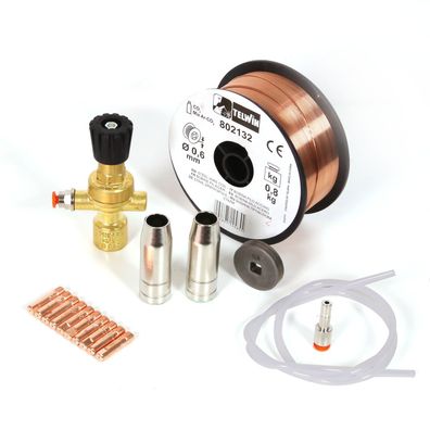 Telwin 802147 Stahlschweißkit fér Einweggasflasche MIG-MAG Schweißen Messing