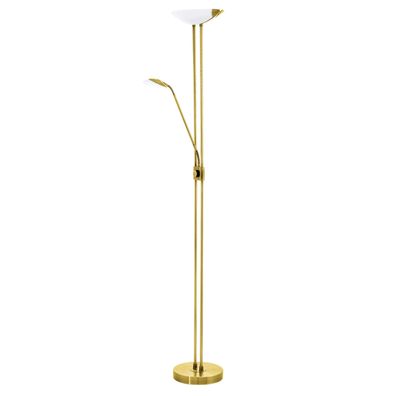 EGLO Baya LED Stehlampe Deckenfluter mit Leselampe Messing dimmbar Defekt